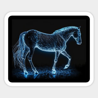 Ice Horse Standing Sticker